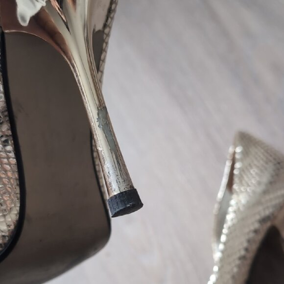 Marciano Gold Stiletto Heels - Picture 8 of 10